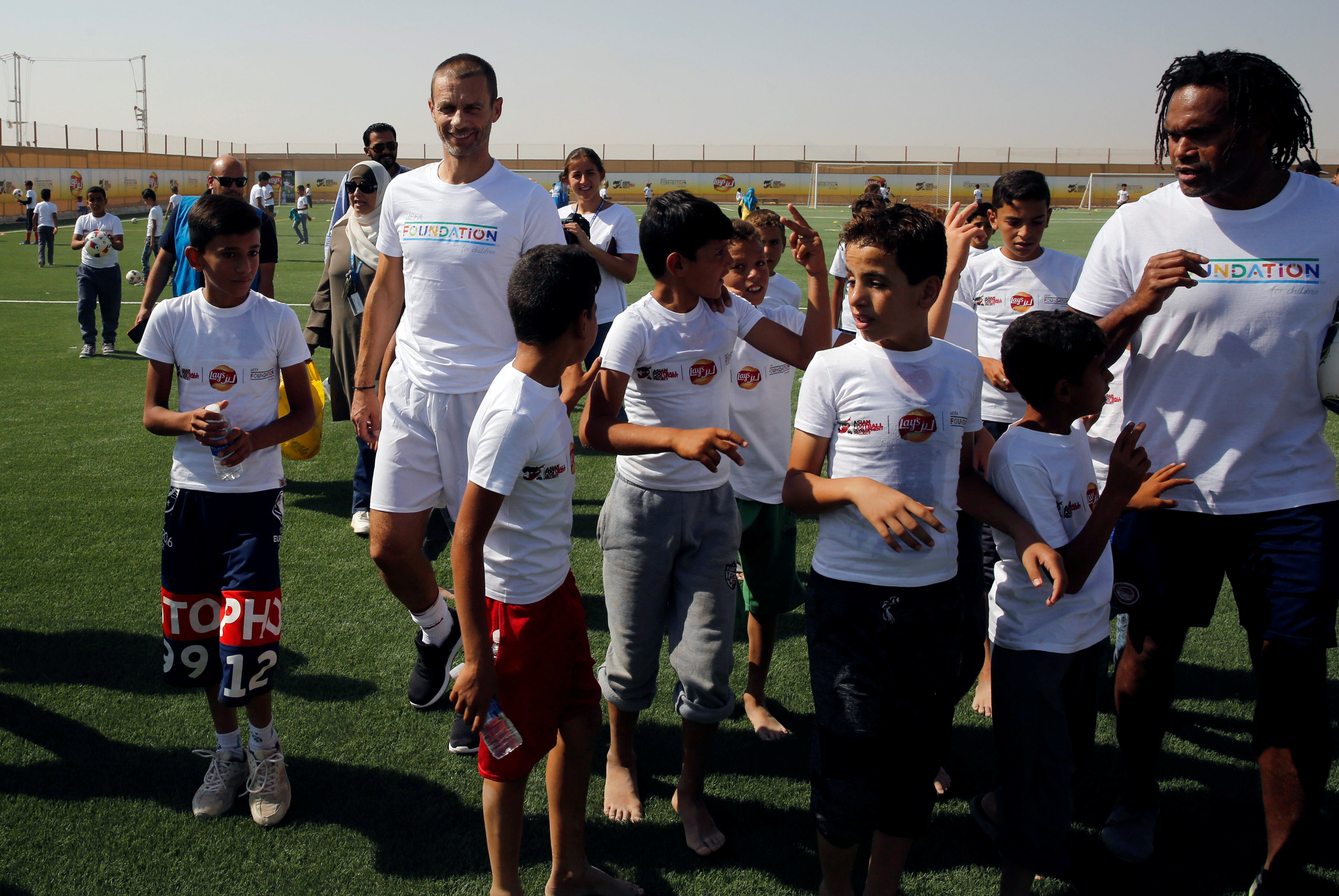 In pictures: Inauguration of new football pitch at the Al Zaatari refugee camp in Jordan