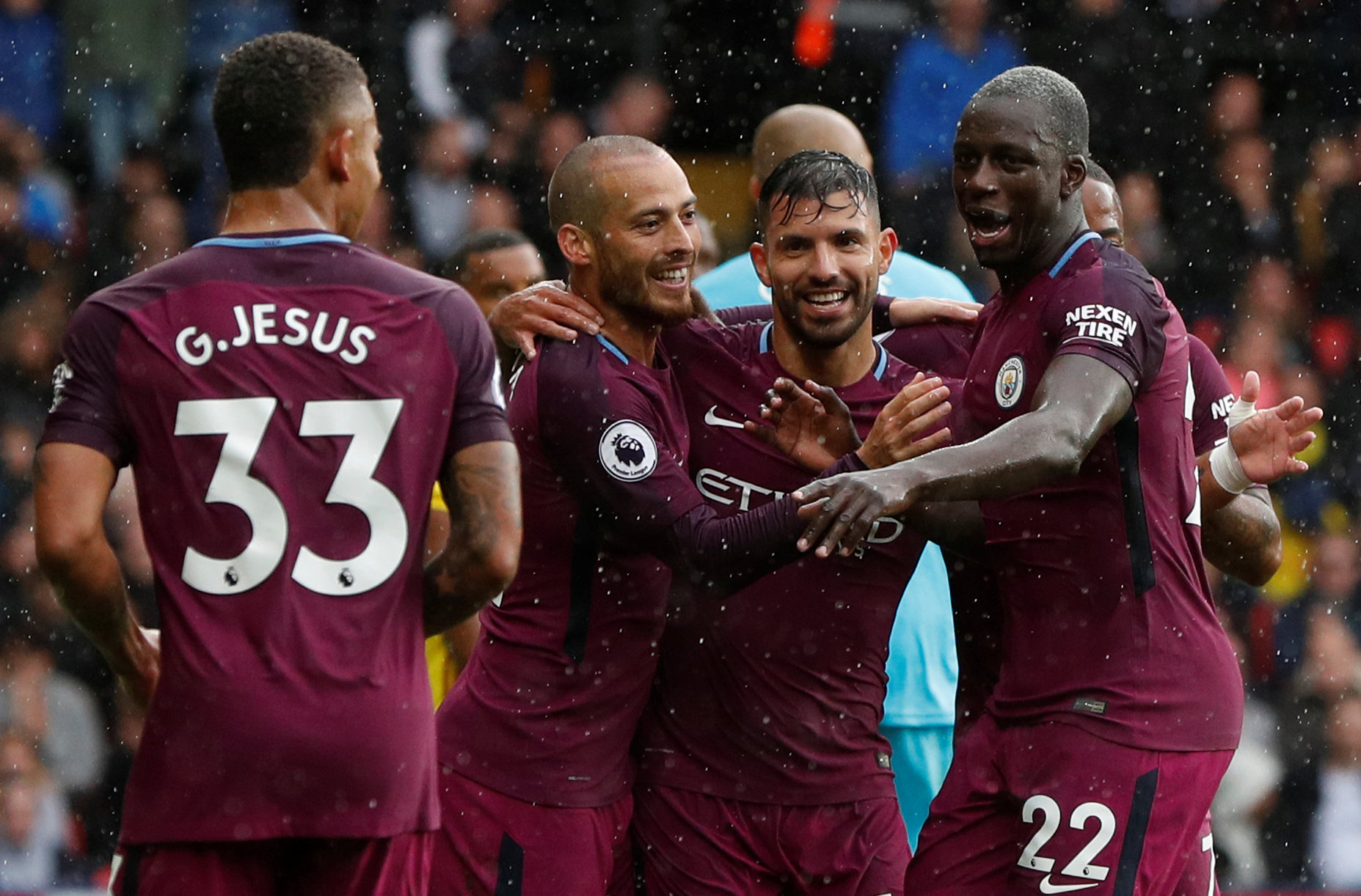 Football: Aguero scores hat-trick as Man City go top with 6-0 win over Watford
