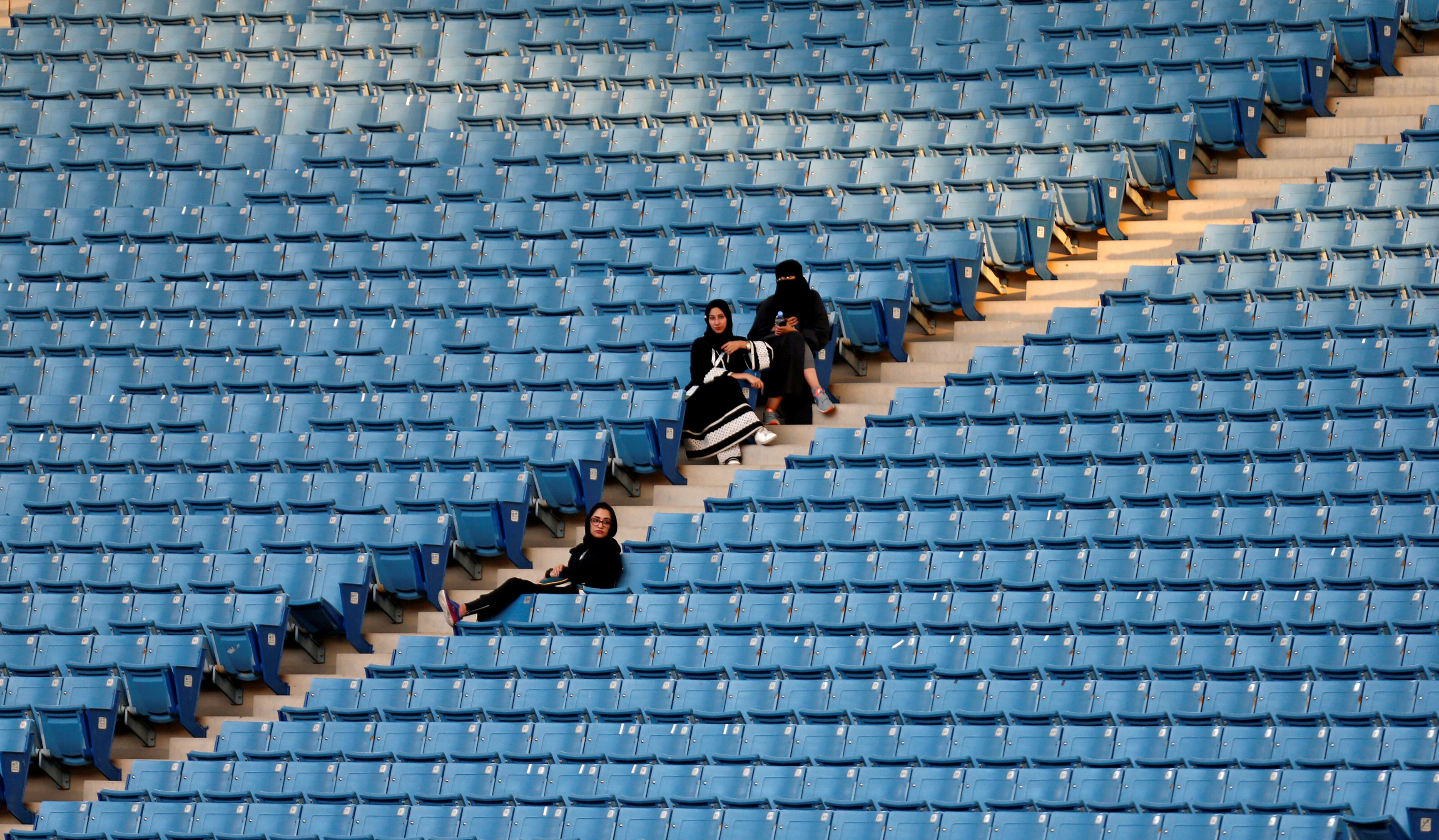 Women allowed into stadium as Saudi Arabia promotes national pride
