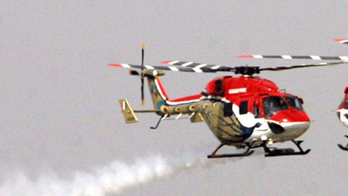 Two top commanders escape unhurt as Indian Army helicopter crashes