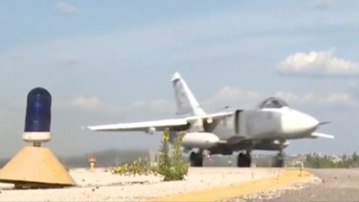 Crew killed as Russian military jet crashes on takeoff in Syria