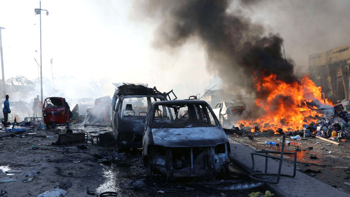 Car bombs kill at least 22 in Somalia's capital Mogadishu