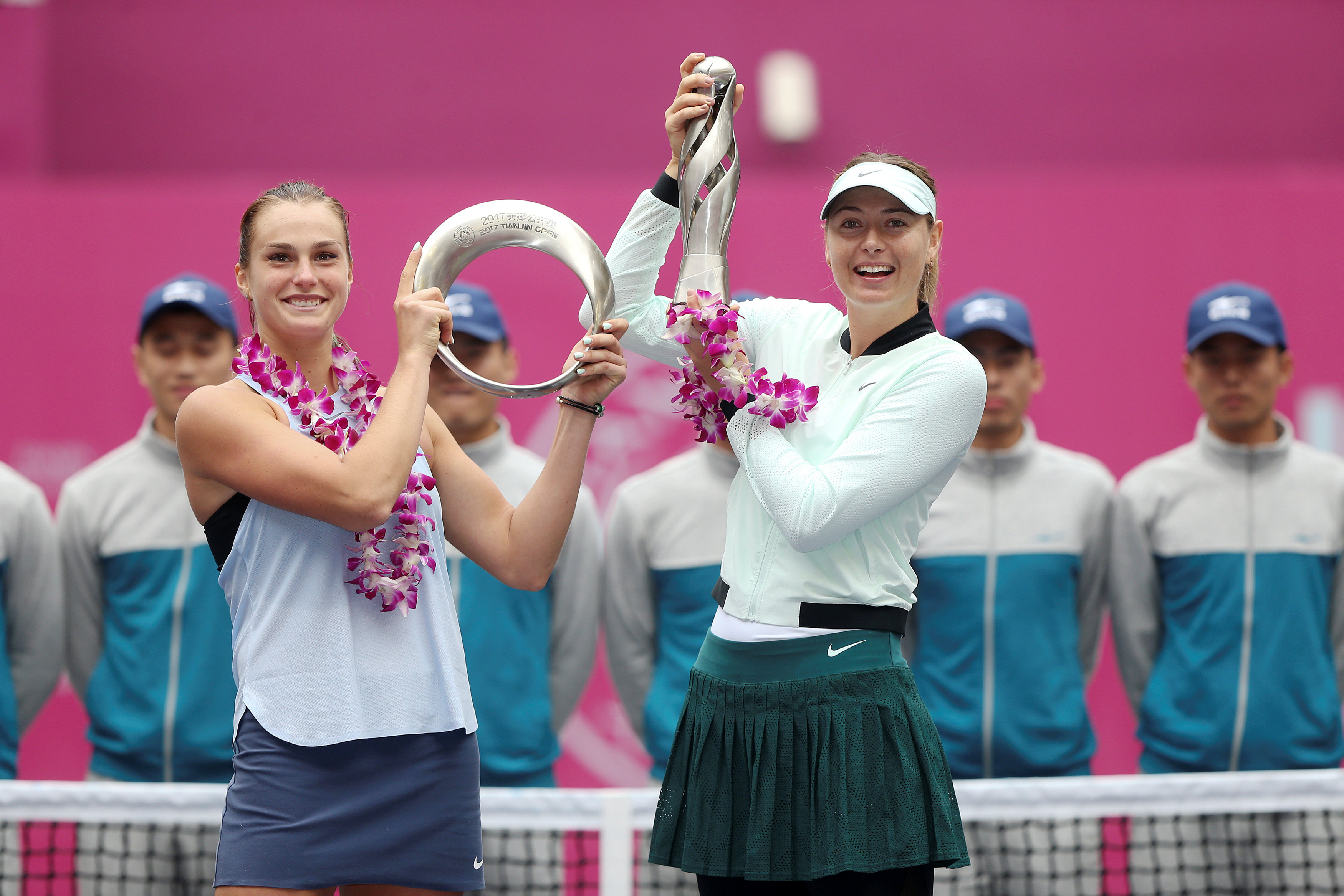 Tennis: Sharapova downs Sabalenka to win first WTA title since return from ban