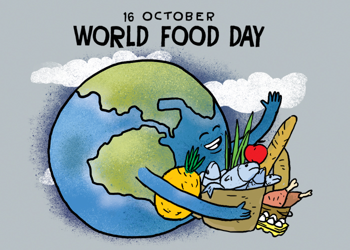 World food day poster Royalty Free Vector Image