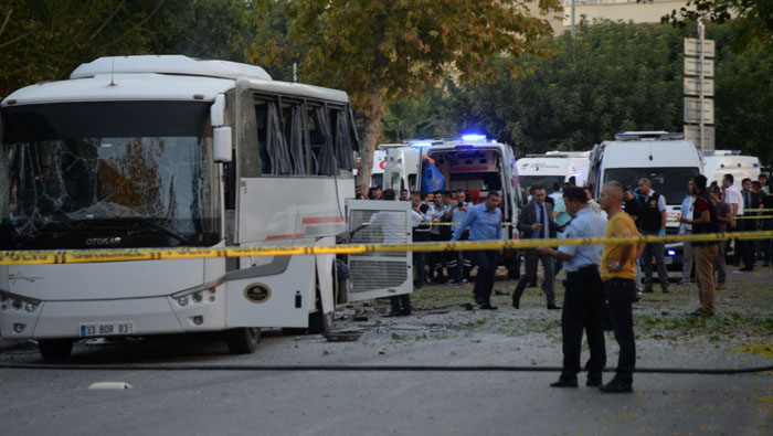 Twelve wounded in bomb attack on police vehicle in Turkey's Mersin province