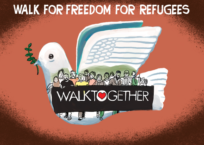 Walk for freedom for refugees
