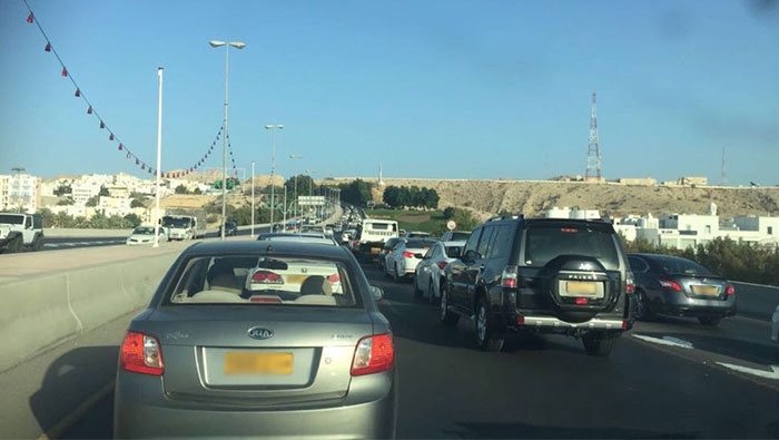 Traffic update: Long delays on Muscat road