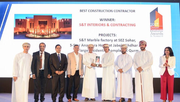 S&T recognised at Dossier Construction Infrastructure Awards 2017