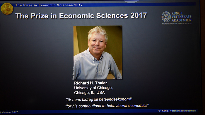 We're all human: 'Nudge' theorist Thaler wins economics Nobel