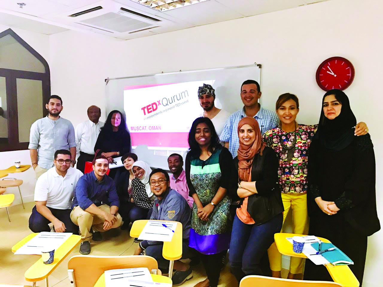TEDx Volunteers sharing their experiences in Oman