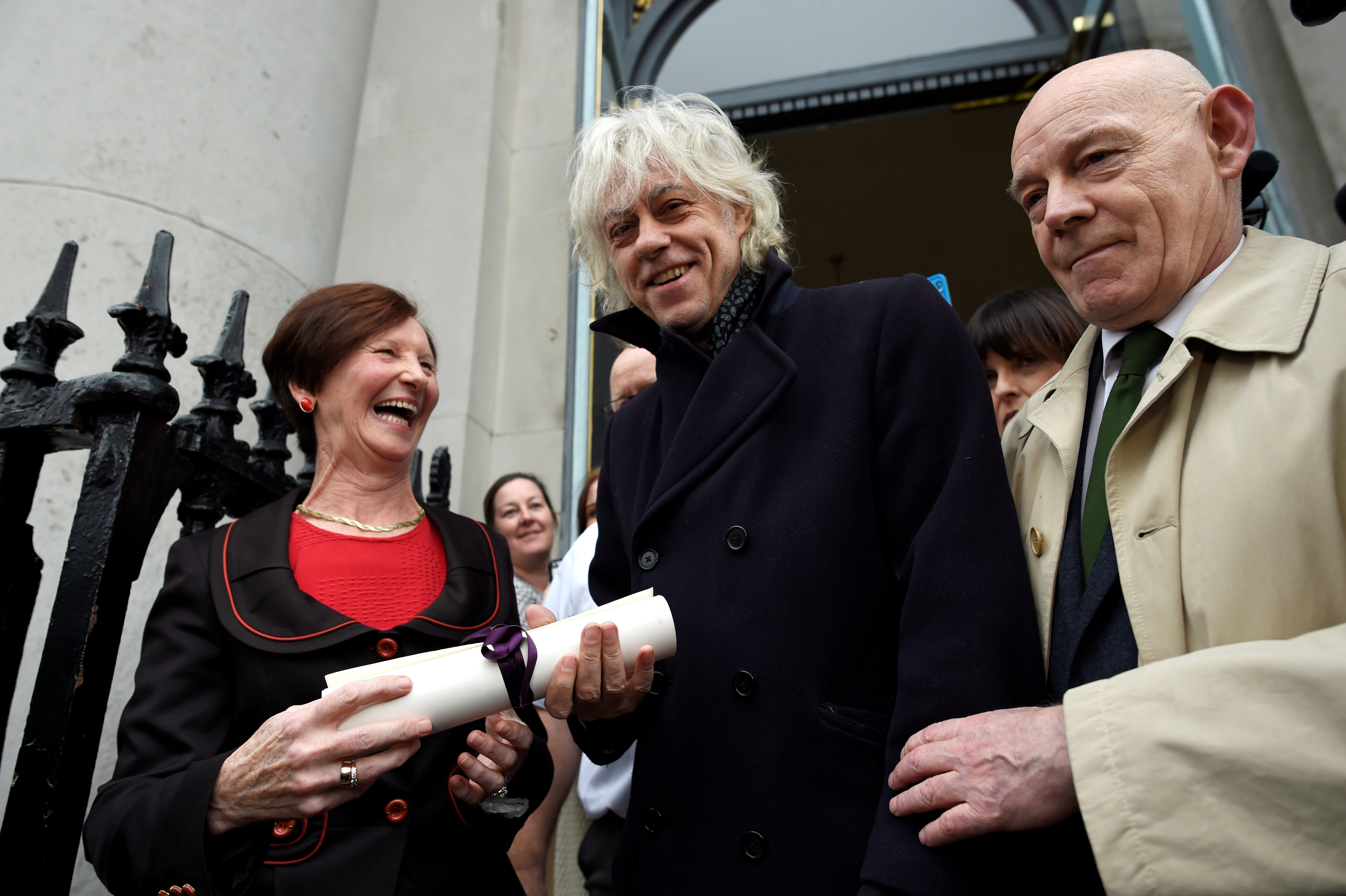 Bob Geldof hands back Dublin honour shared with Aung San Suu Kyi