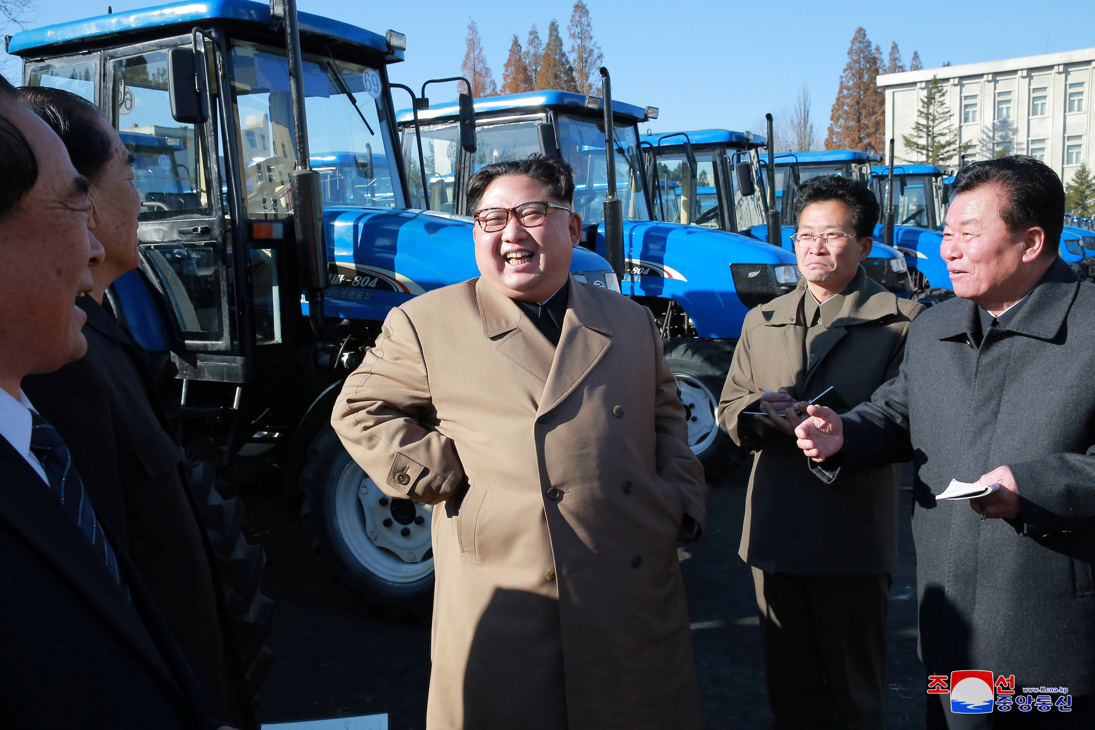 North Korea's Kim Jong Un trades missiles for tractors during testing lull