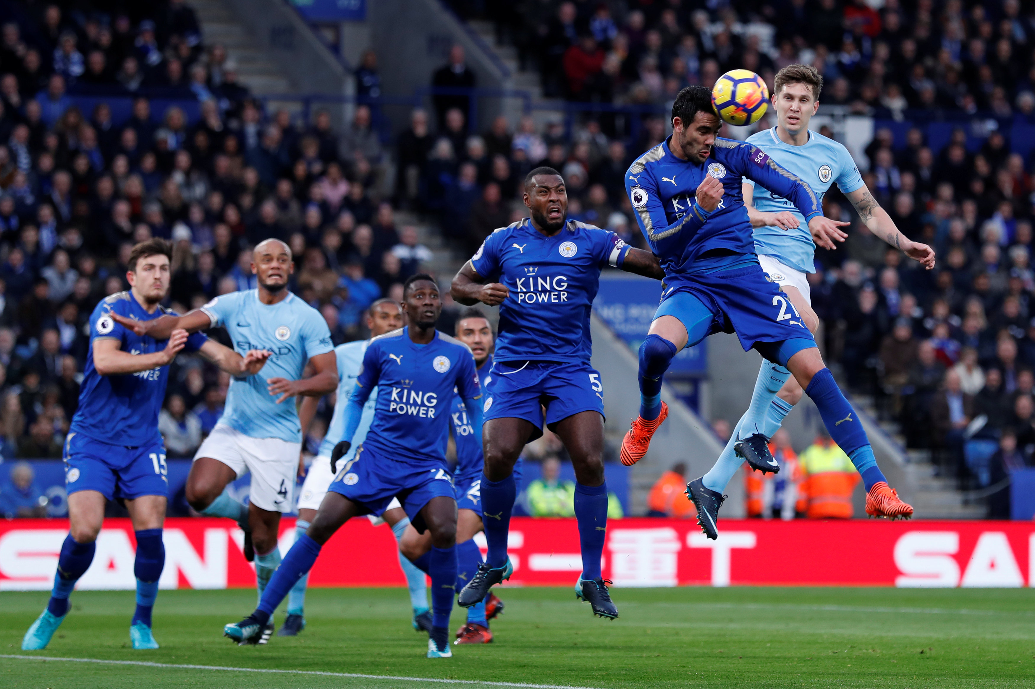 Football: Sweet 16 as leaders Man City brush past Leicester City