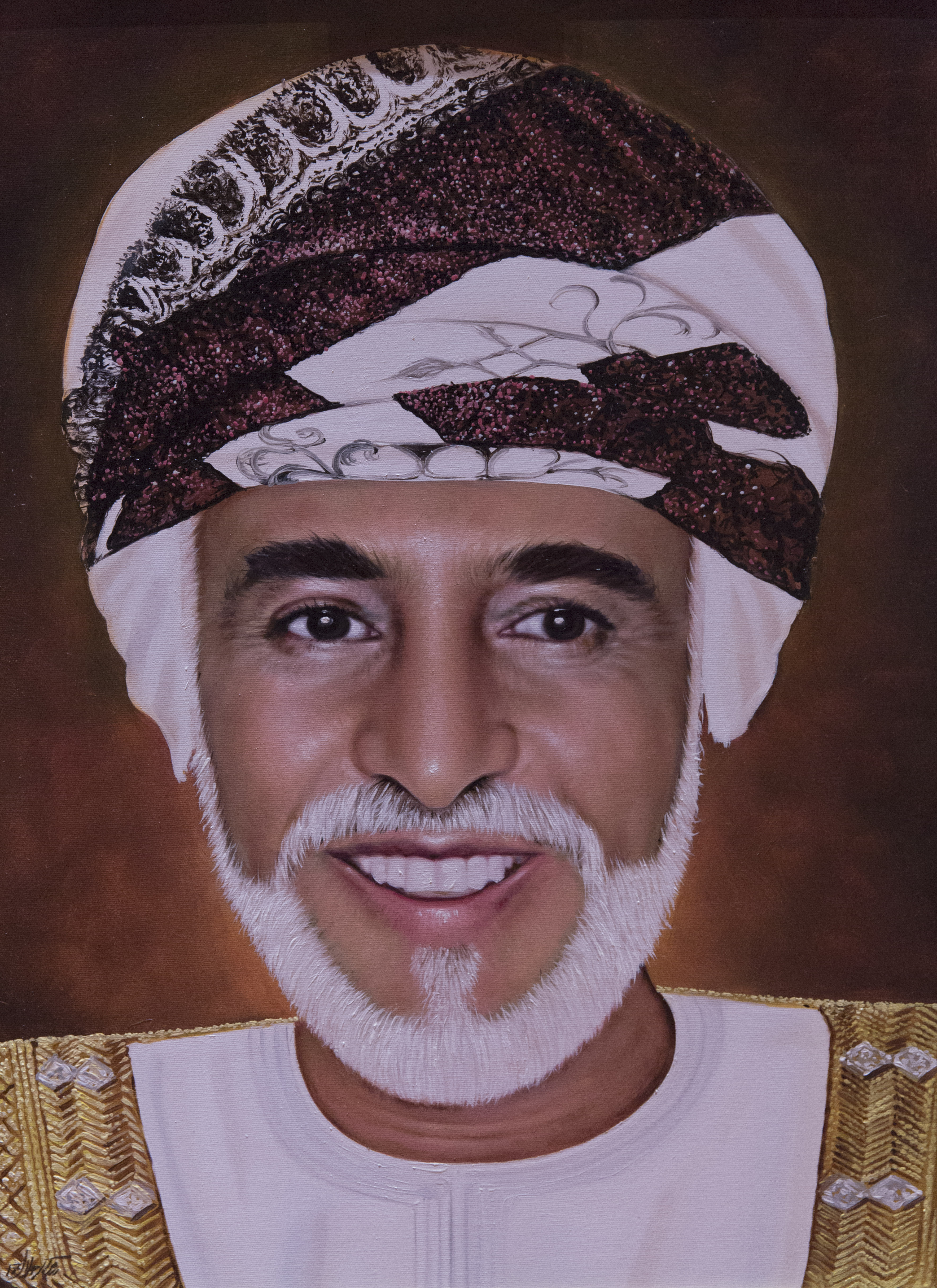 "دافنشي عمان" يرسم جلالة السلطان بريشة العاشق