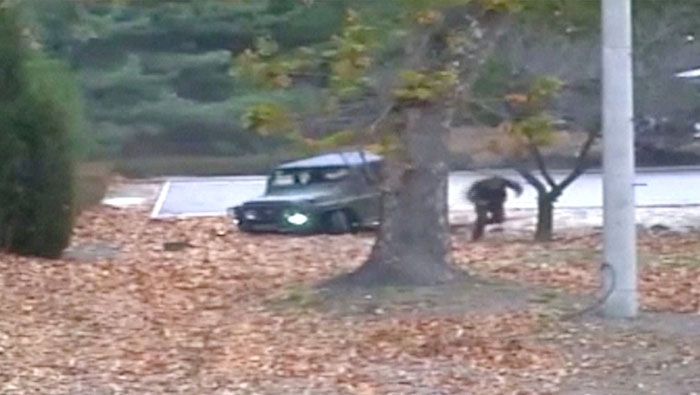 Video shows North Korean defector under fire