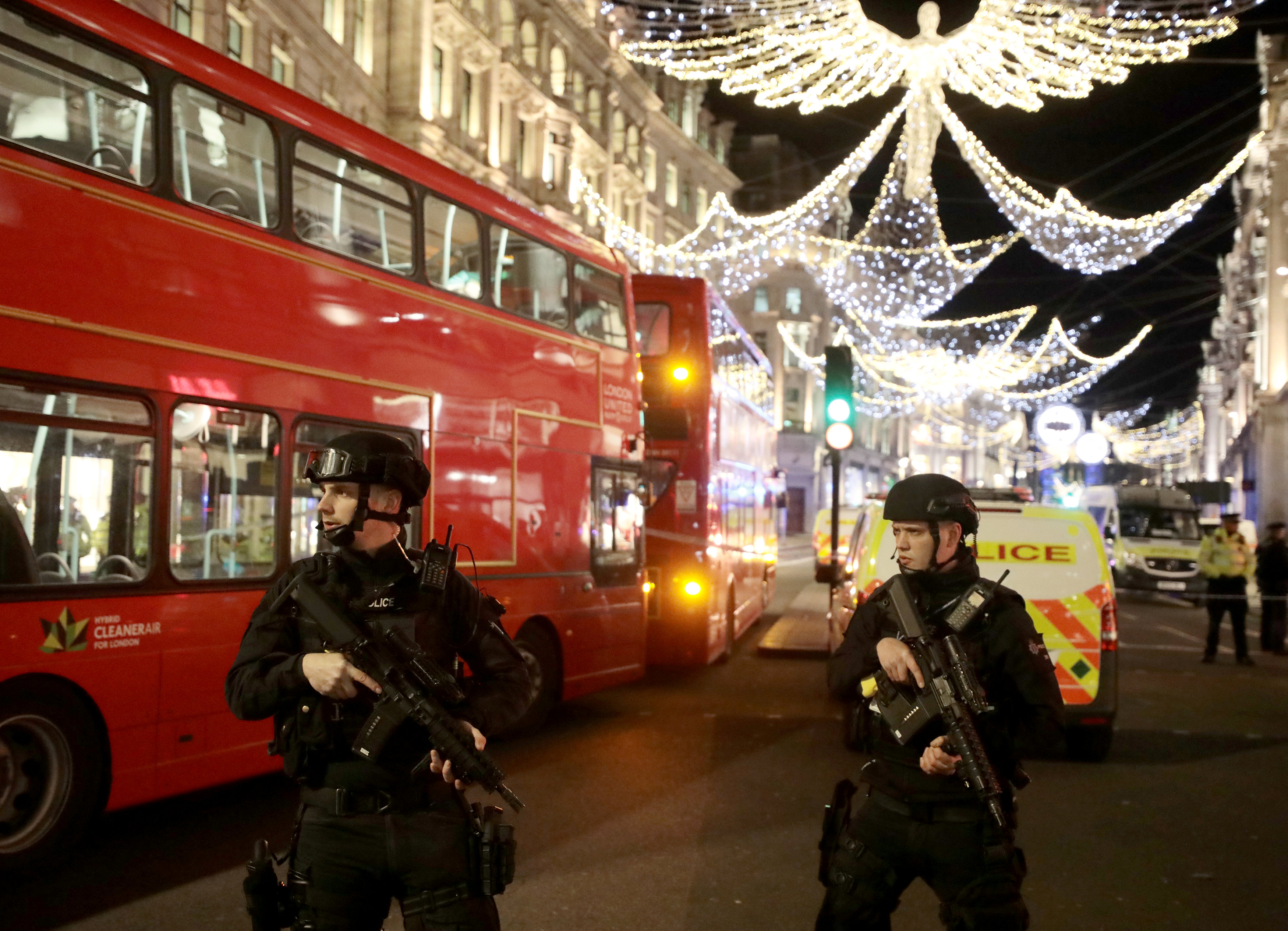 16 hurt fleeing false terror alert in London's Oxford Street