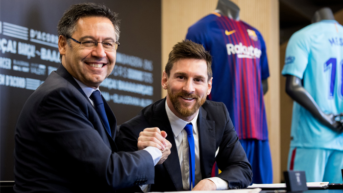 Messi signs new contract with Barca until 2021