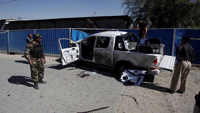 Bomb kills three, including senior police official, in restive southwestern Pakistan