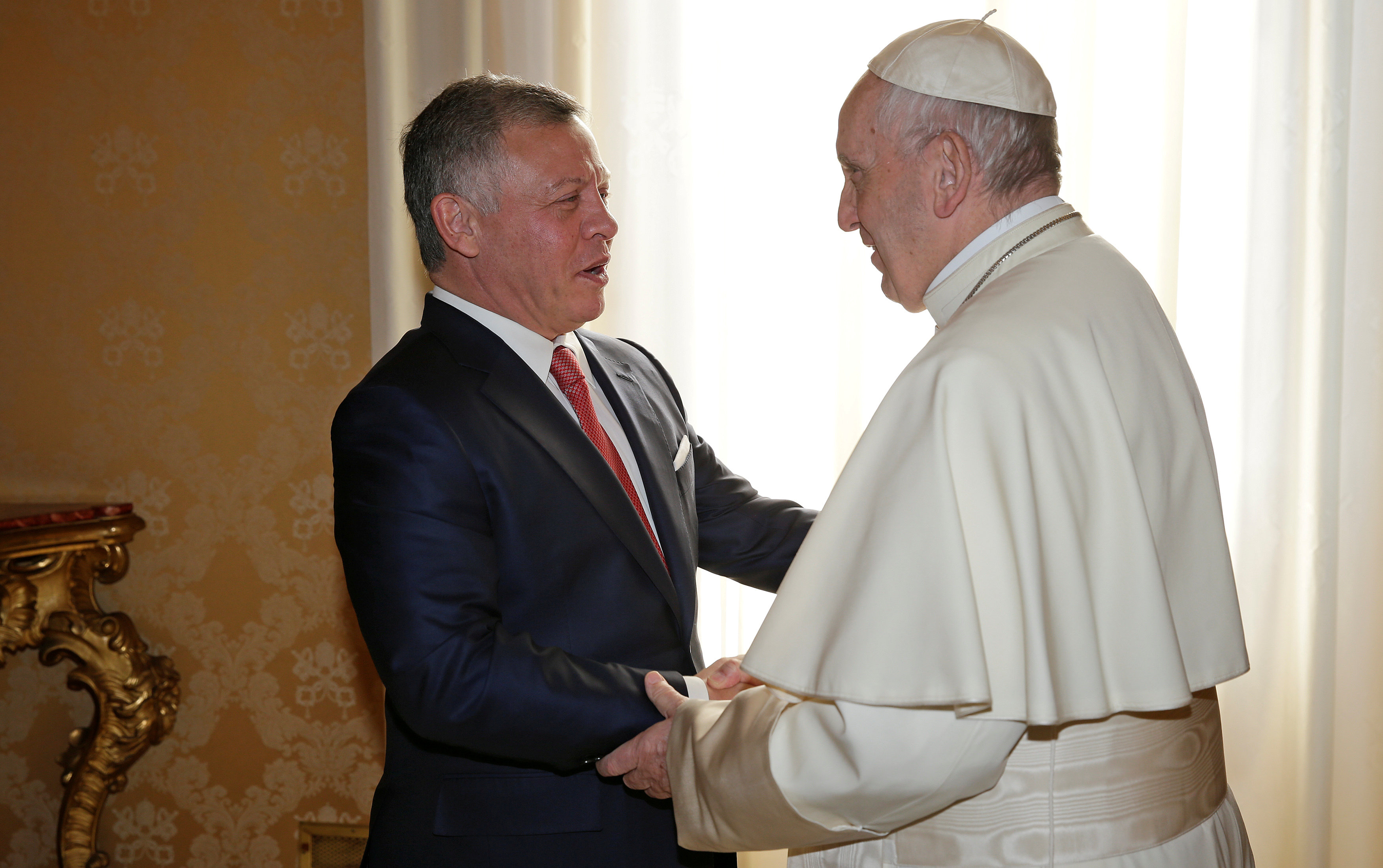 Pope, Jordan king discuss US move on Israeli capital