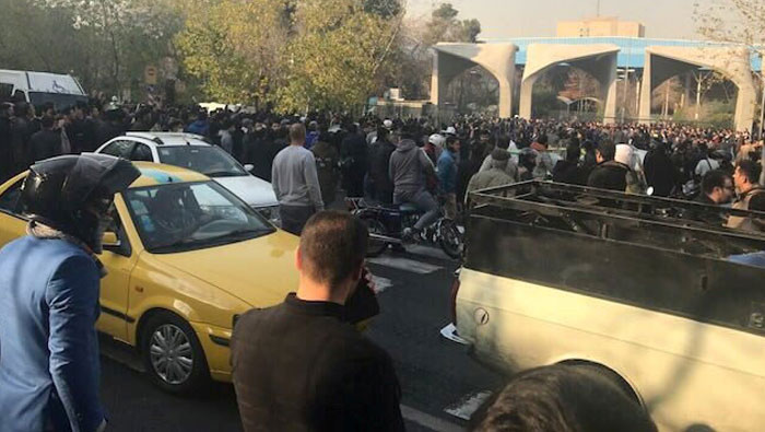 Street protests hit Iran for third straight day