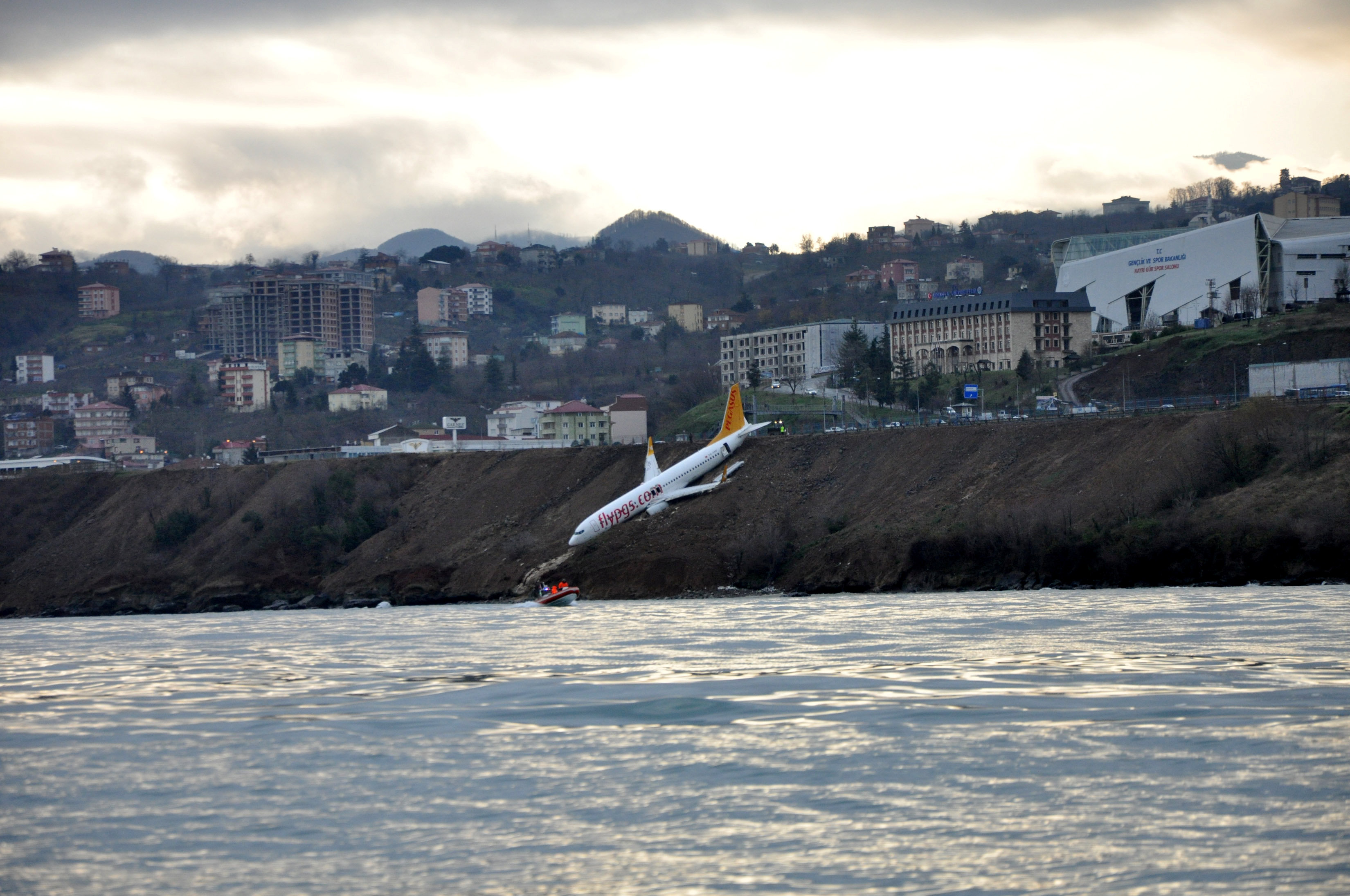 Plane skids off runway on Black Sea coast in Turkey