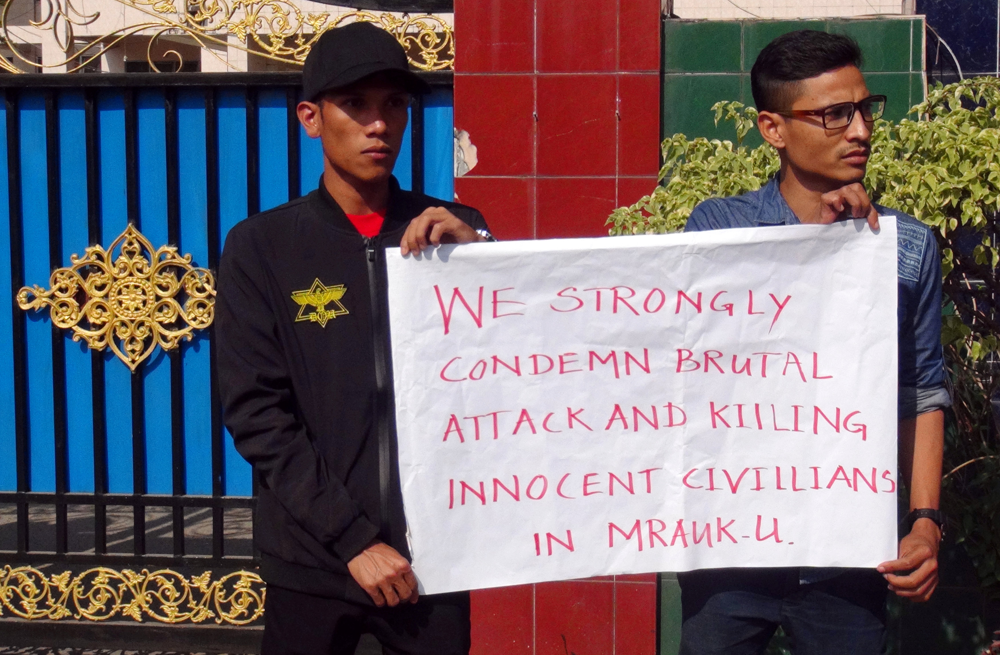 Seven protesters shot dead in Myanmar's Rakhine state