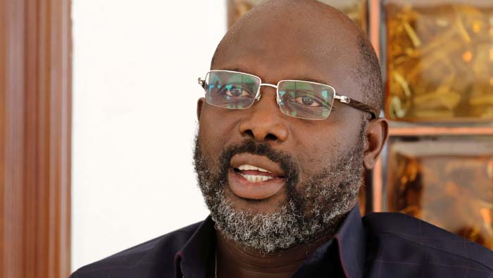 Liberian President-elect Weah sets modest goals for his six-year term