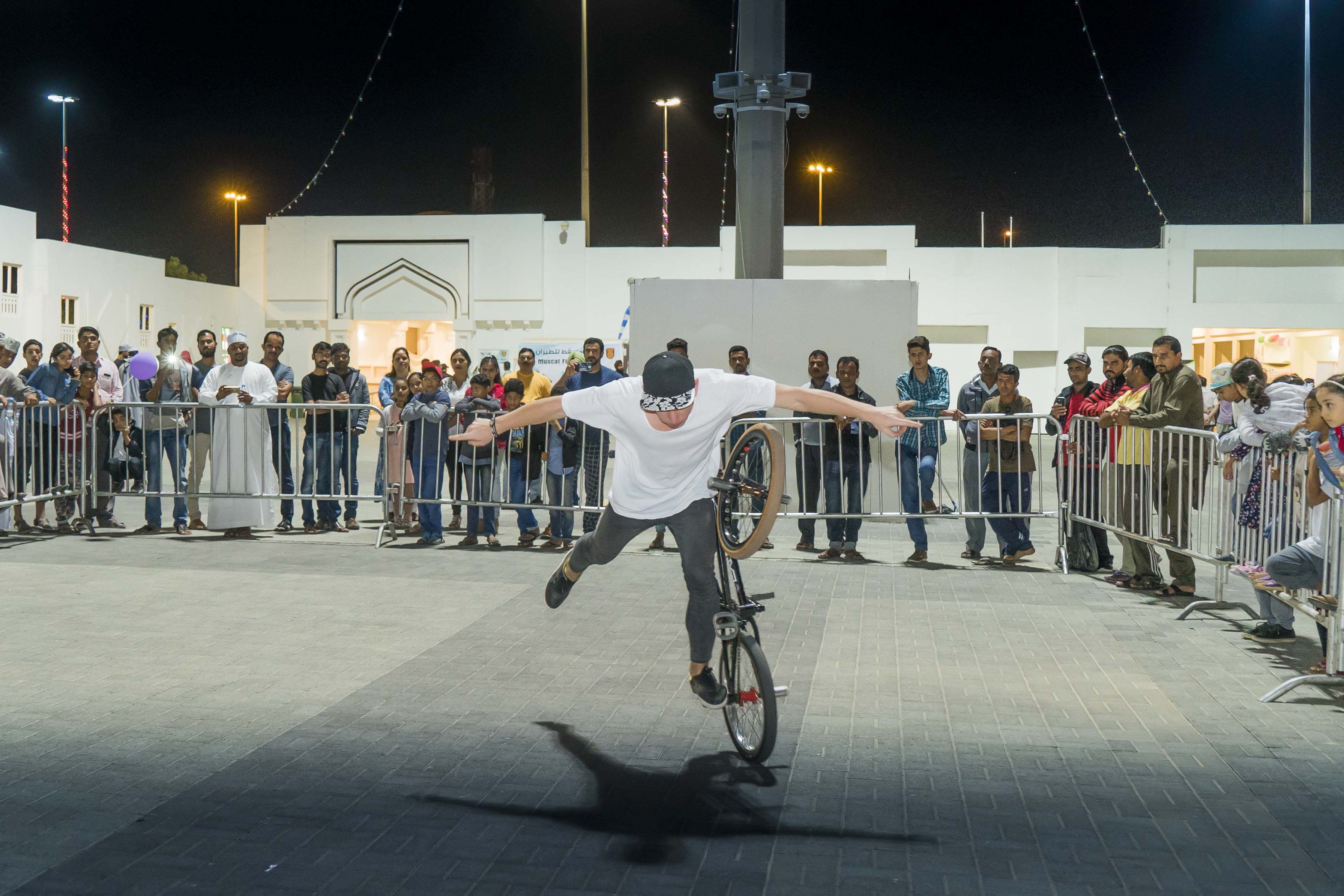 In pictures: Cycling troupe dazzles crowd at Muscat Festival