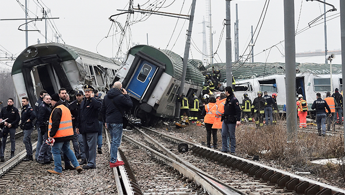 At least 3 dead after train derails near Milan