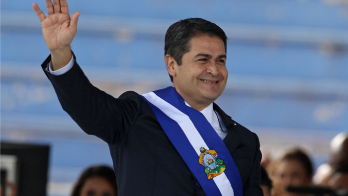 Honduran president sworn in amid protests