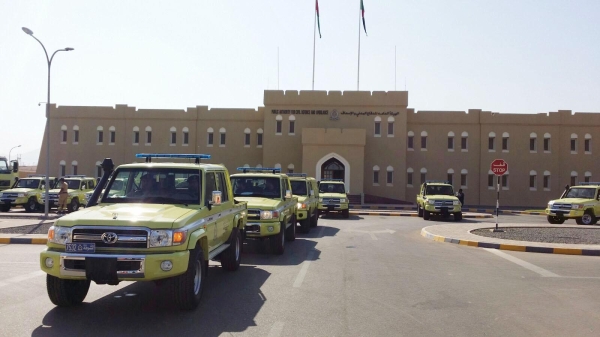 8 إصابات في حريق بصحار