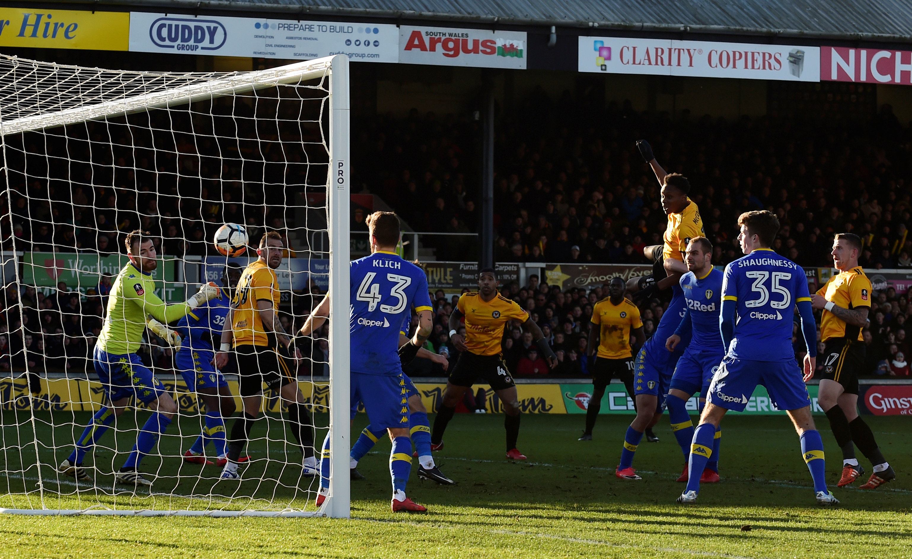 Leeds suffer shock FA Cup exit at Newport