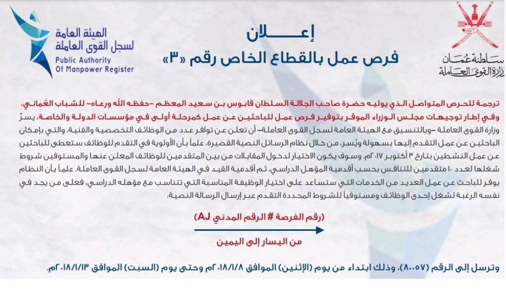 وزارة القوى العاملة تعلن عن هذه الوظائف