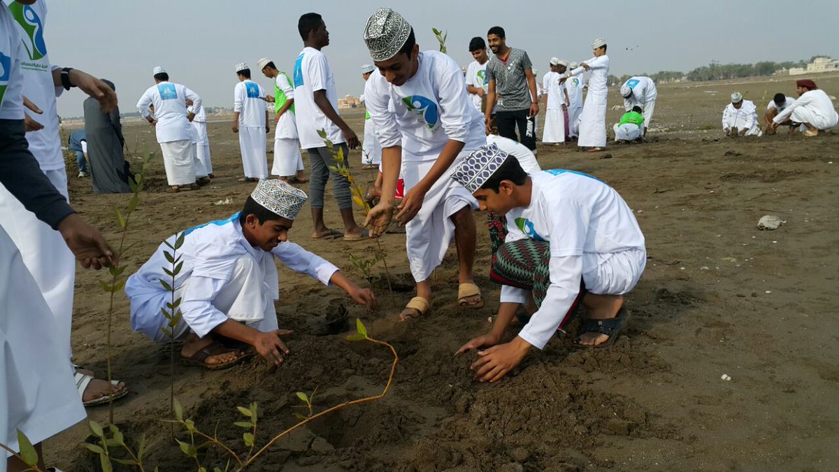Children in Oman plant 1,000 seedlings for World Wetlands Day
