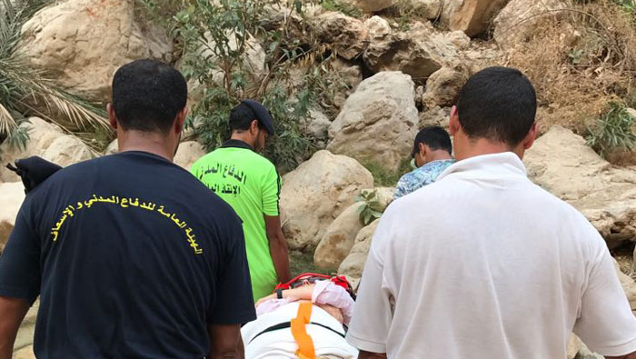 Woman hurt after falling off a mountain in Oman