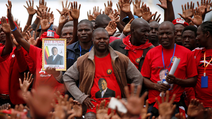 Thousands in Zimbabwe bid farewell to opposition leader Tsvangirai