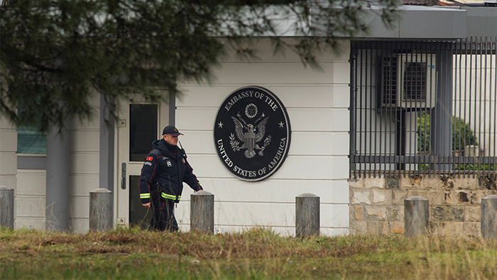 Suicide bomber throws grenade at U.S. embassy in Montenegro