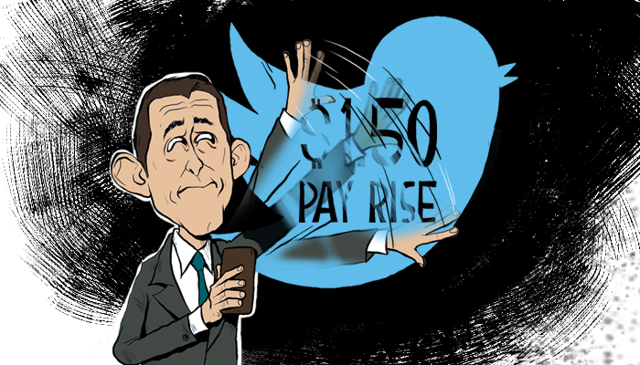 House Speaker Ryan deletes tweet praising $1.50 pay increase