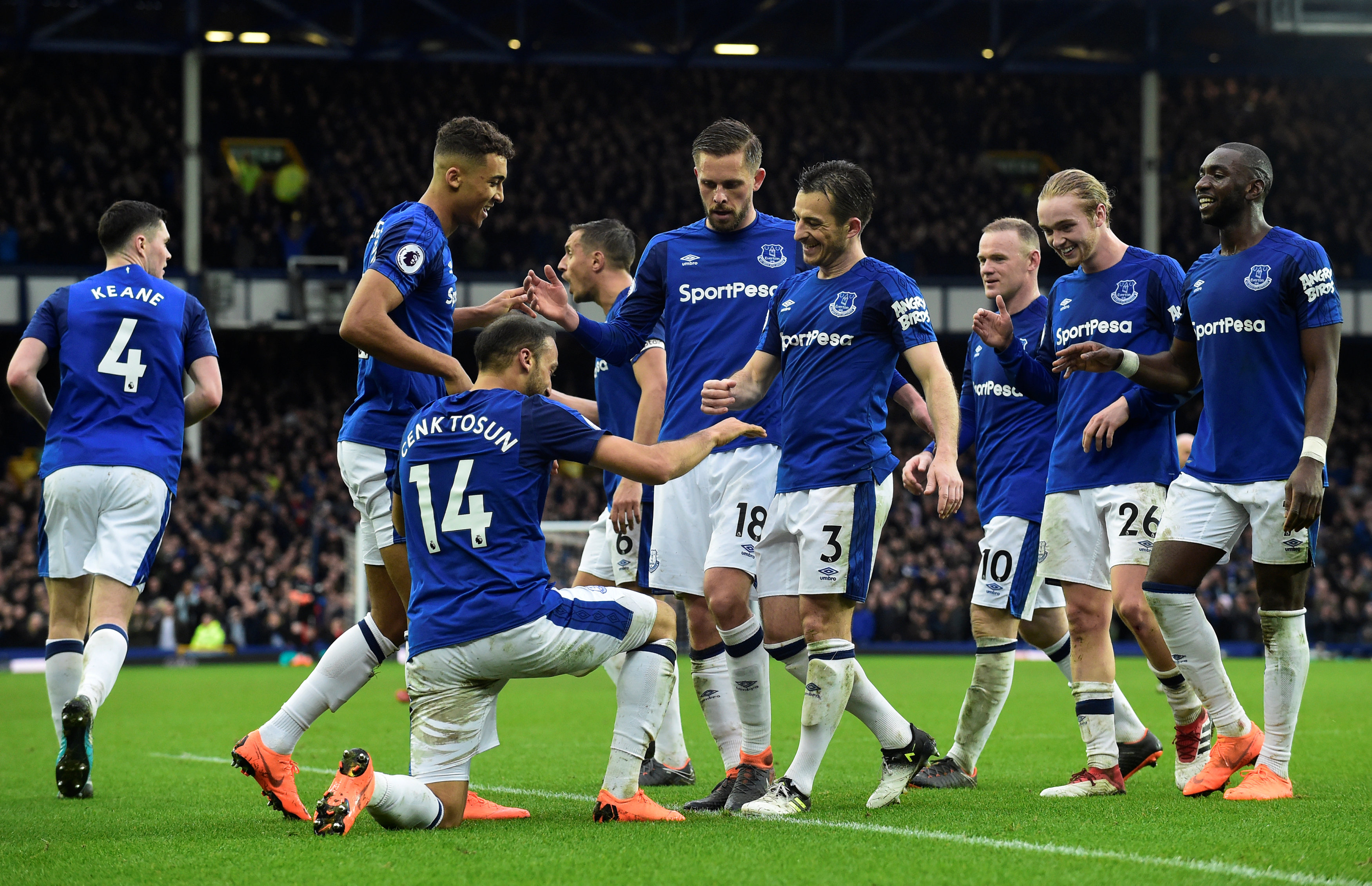 Football: Everton cruise to victory despite Rooney penalty miss