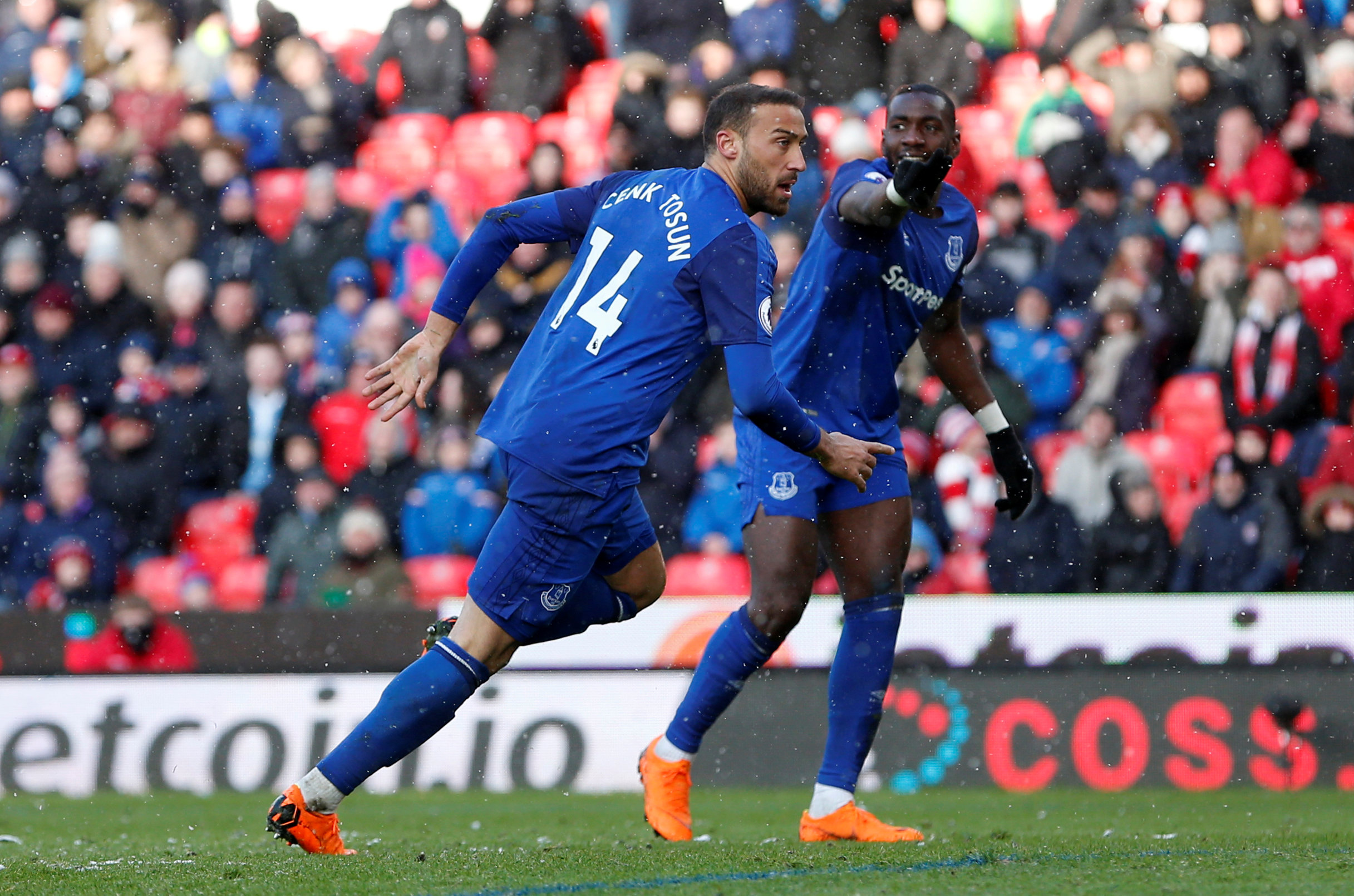 Football: Tosun lifts Everton to win over Stoke City