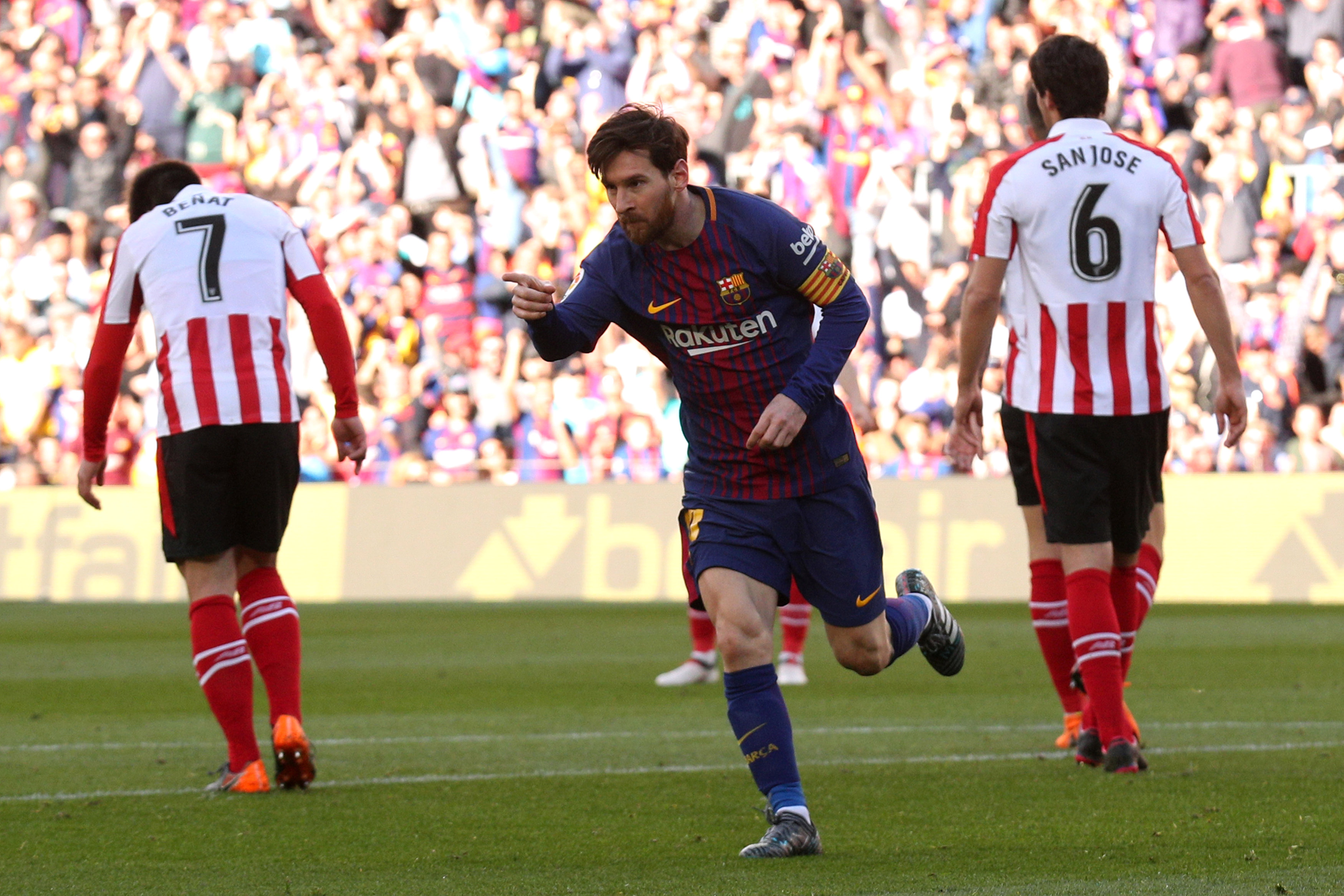 Football: Messi on target again as Barca blank Athletic