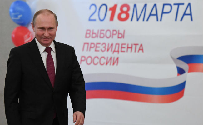 بوتين يفوز بولاية رابعة في الانتخابات الرئاسية بروسيا