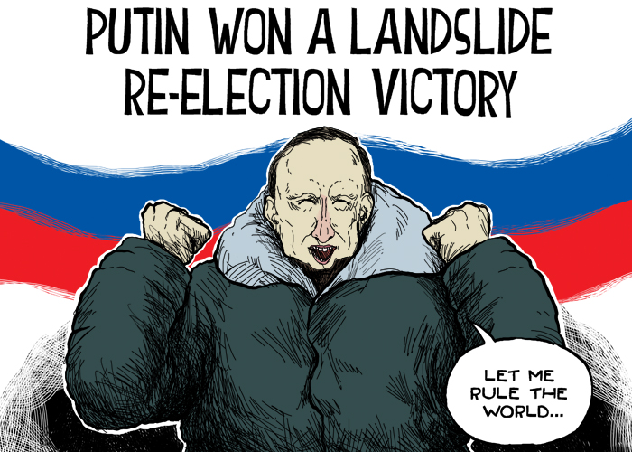 Putin won a landslide re-election victory