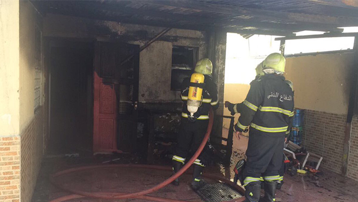 Firefighters tackle house fire in Oman