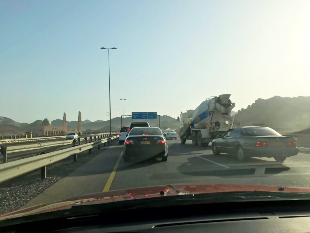​Heavy traffic on this road towards Muscat