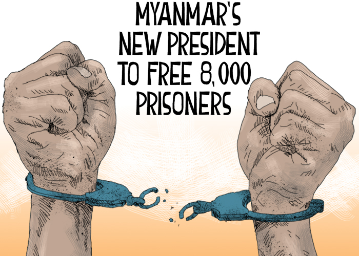 Myanmar to free 8,000 prisoners in New Year amnesty