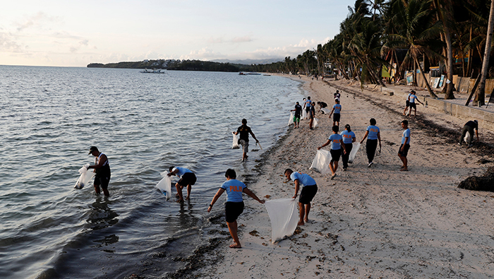 Philippines' Boracay island empties for six-month makeover project