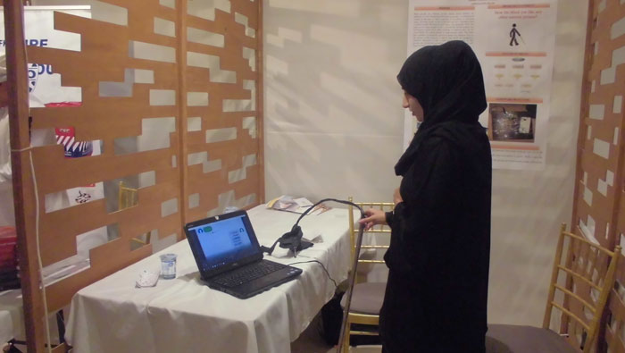 ​Female student from Dhofar University creates “smart stick” for the blind