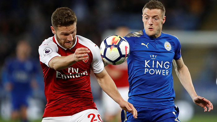 Football: Vardy strikes as Leicester beat 10-man Arsenal