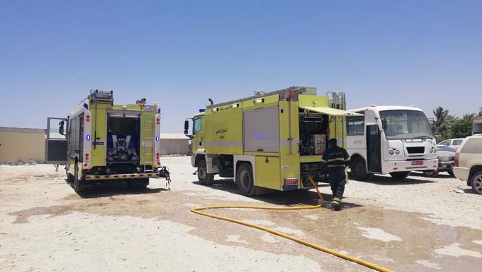 Warehouse in Oman catches fire